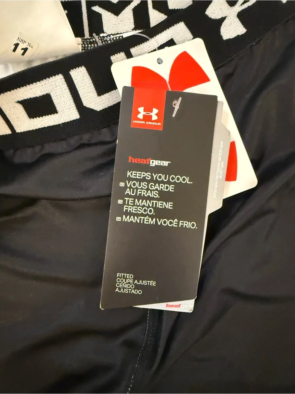 Under Armour Black Leggings with Multicolor Dot Accents